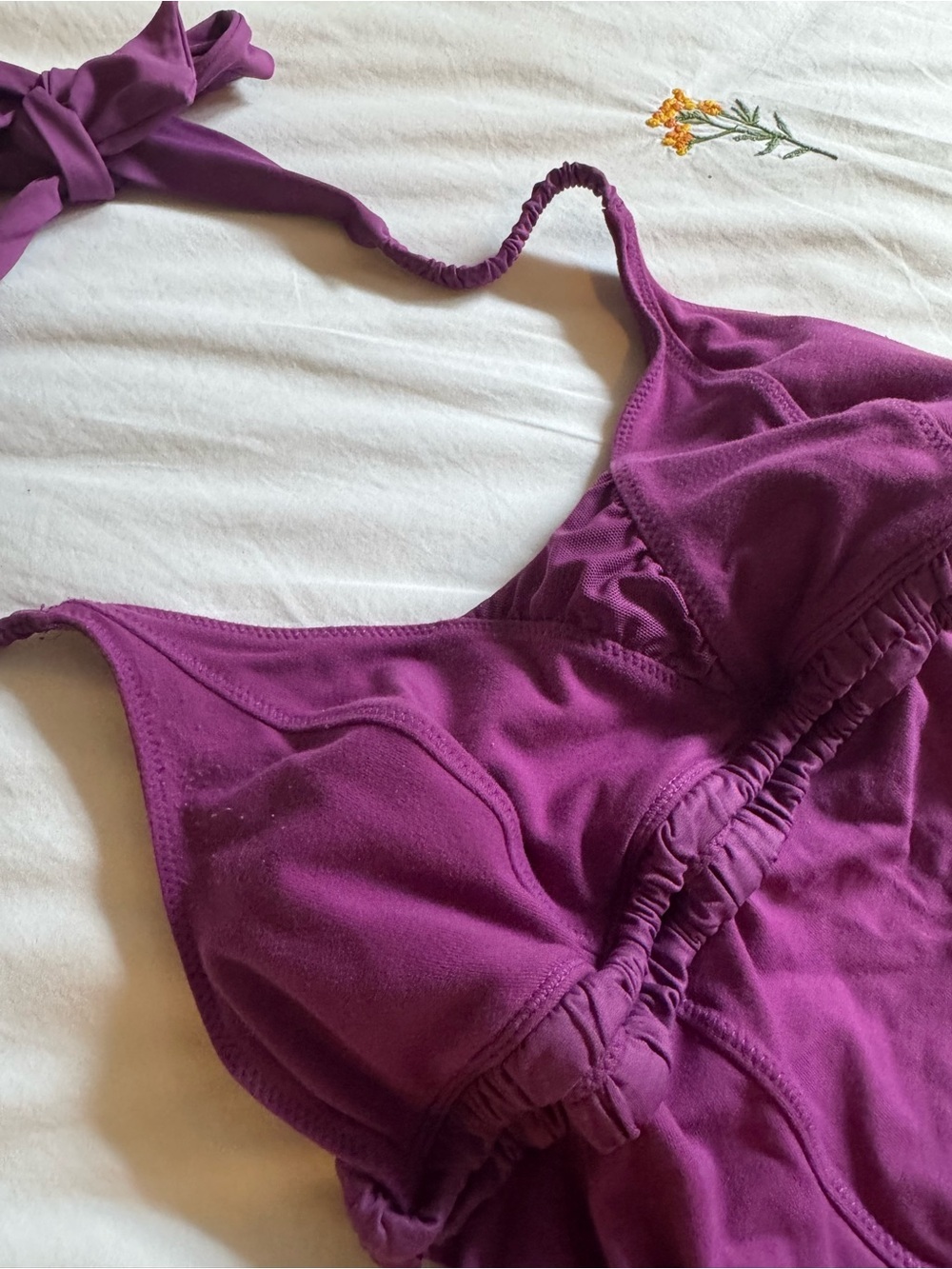 Lululemon Purple Open Back Dignity Halter Top size: 8 - Picture 2 of 7